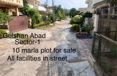 10 Marla Level Plot Gulshan Abad Sector-1 .