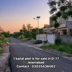 Kanal plot is for sale in D-17 Islamabad