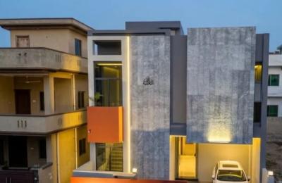 Beautiful designer house is for sale in D-17 Islamabad .Size 30x70